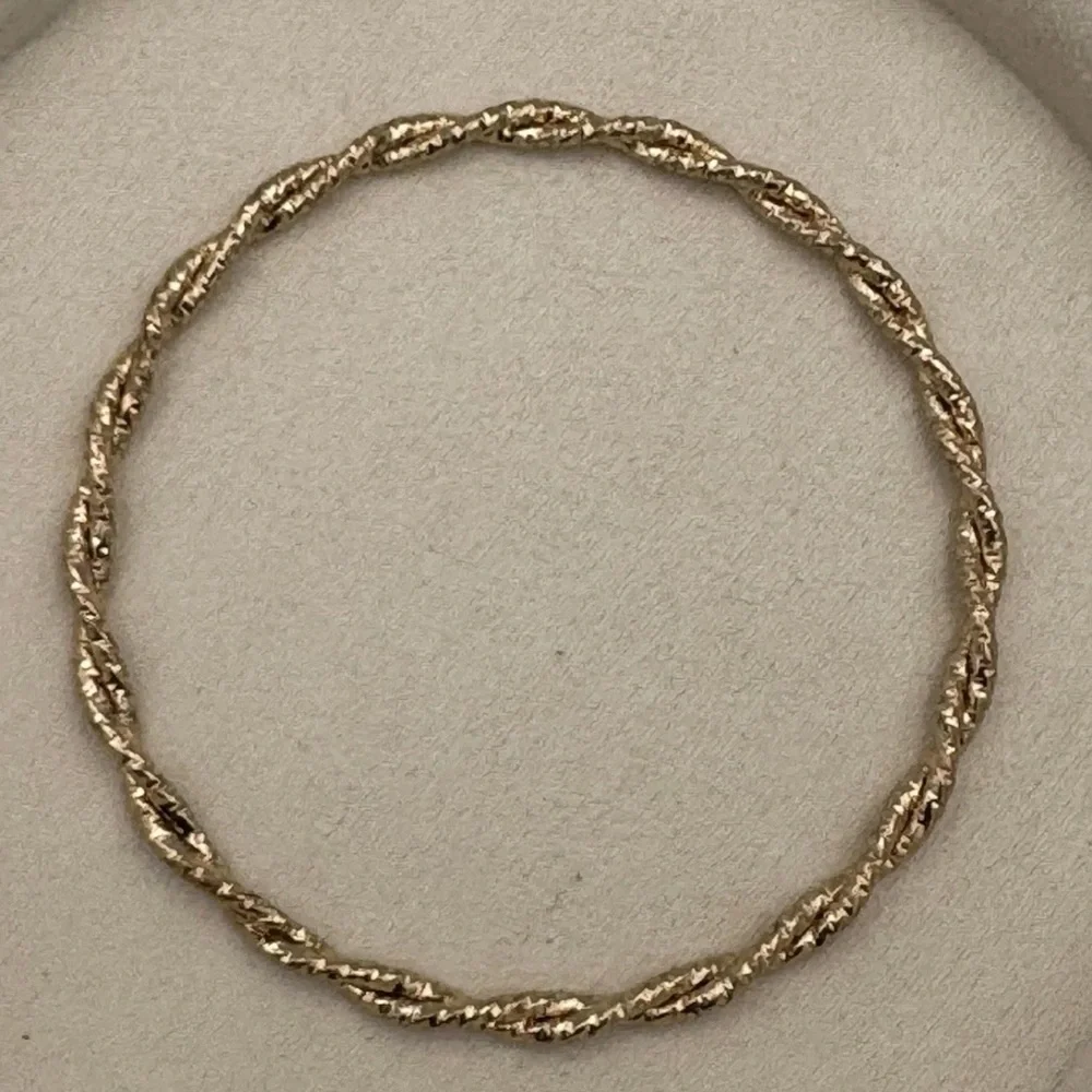 Vintage Gold Tone Bangle Set Nugget Twist Rope &‎ Wide Satin Cuff